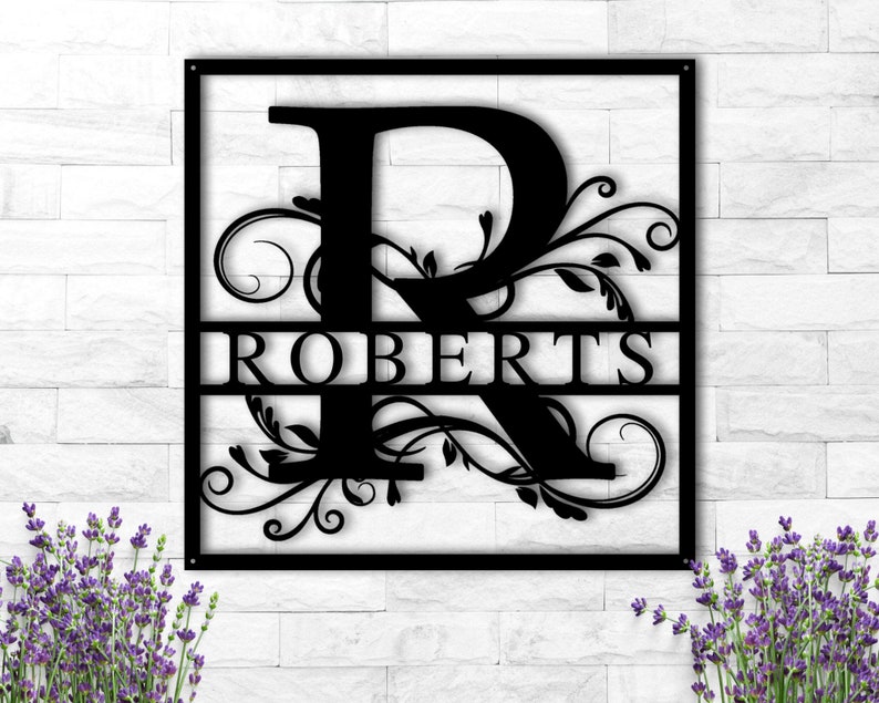 Custom Metal Signs, Last Name Metal Sign, Family Name Metal Sign, Monogram Wall Decor, Metal Wall Art, Family Name Sign, Custom Metal Art bild 2