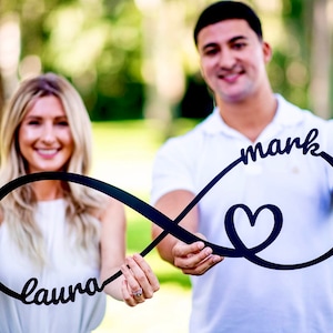 Personalized Engagement Gifts, Newly Engaged Gift, Newly Wed Gifts, Newlywed Sign, Personalized Metal Wall Art, Metal Signs, Infinity Sign