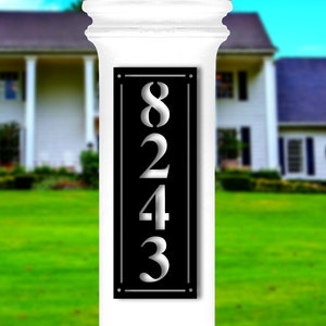 House Number Plaque, Vertical Address Sign, Door Number, Metal House Number, Metal Art, Address Number, Number Sign, Metal Address Sign