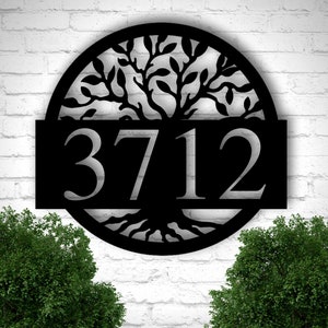 Metal Address Sign for House, Address Plaque, House Number Plaque, Metal Address Numbers, Address Plaque, Front Porch Decor, Metal Signs