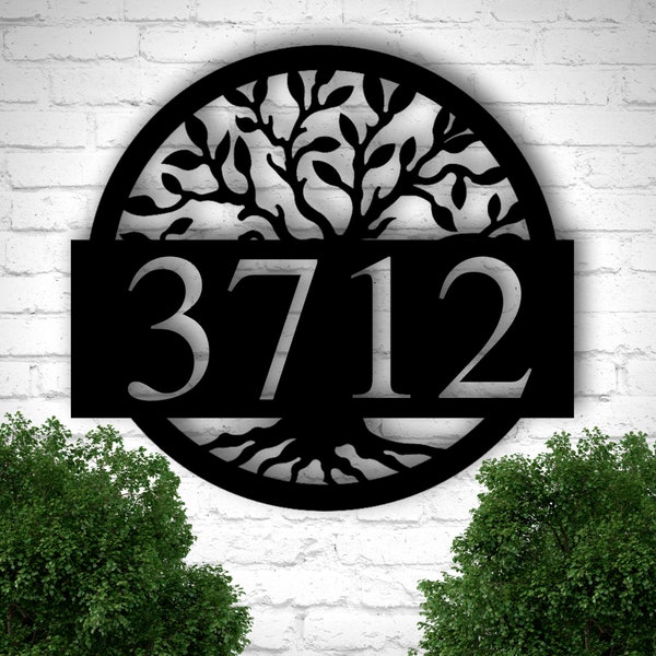 Metal Address Sign for House, Address Plaque, House Number Plaque, Metal Address Numbers, Address Plaque, Front Porch Decor, Metal Signs