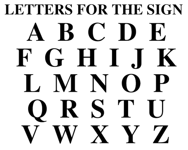 Metal Letter Address Sign, Initial Address Metal Sign image 5