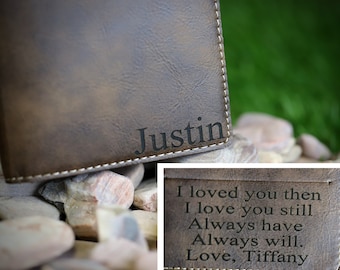 Personalized Bifold Leather, Slim Leather Wallet, Distressed Leather Wallet, Minimalist Leather Wallet, Unisex Wallet, Rustic Brown Leather