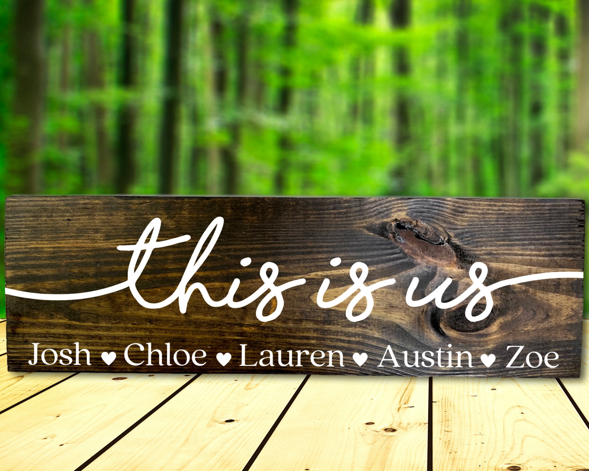 Custom This is Us Sign With Names This is Us Wood Sign Etsy