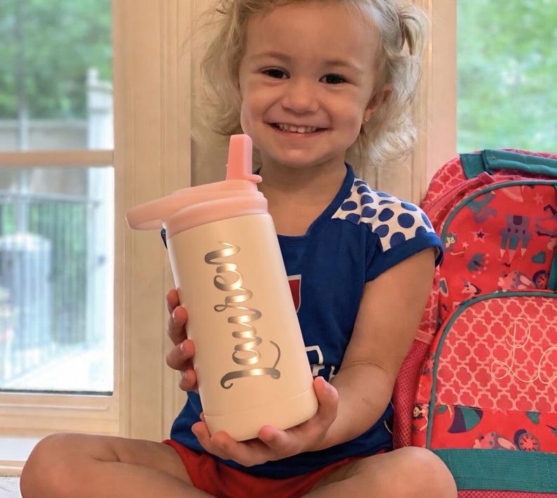 Personalized Kids Water Bottle With Straw, Back to School, 12 Oz ...