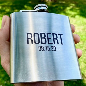 Personalized Flask for Men, Flask for Husband, Flask for Him, Flask for Men Personalized, Hip Flask for Men, Monogram Flask, Custom Flask