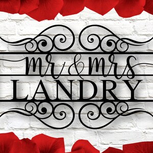 Personalized Wedding Gift Sign, Mr and Mrs Sign, Metal Sign for Wedding ...