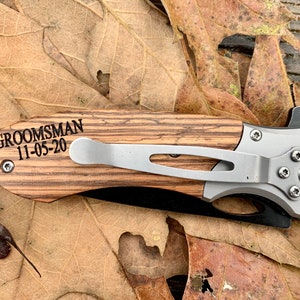 Groomsmen Proposal, Personalized Knife, Engraved Pocket Knife, Hunting Knife, Custom Knife, Folding Knife, Groomsmen Gift, Groomsman Gift image 2