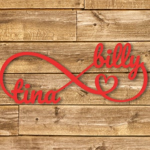 Personalized Engagement Gifts, Newly Engaged Gift, Newly Wed Gifts, Newlywed Sign, Personalized Metal Wall Art, Metal Signs, Infinity Sign image 4