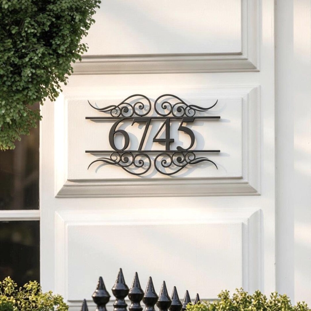 Metal House Numbers, Address Sign, House Number Plaque, Metal Address ...