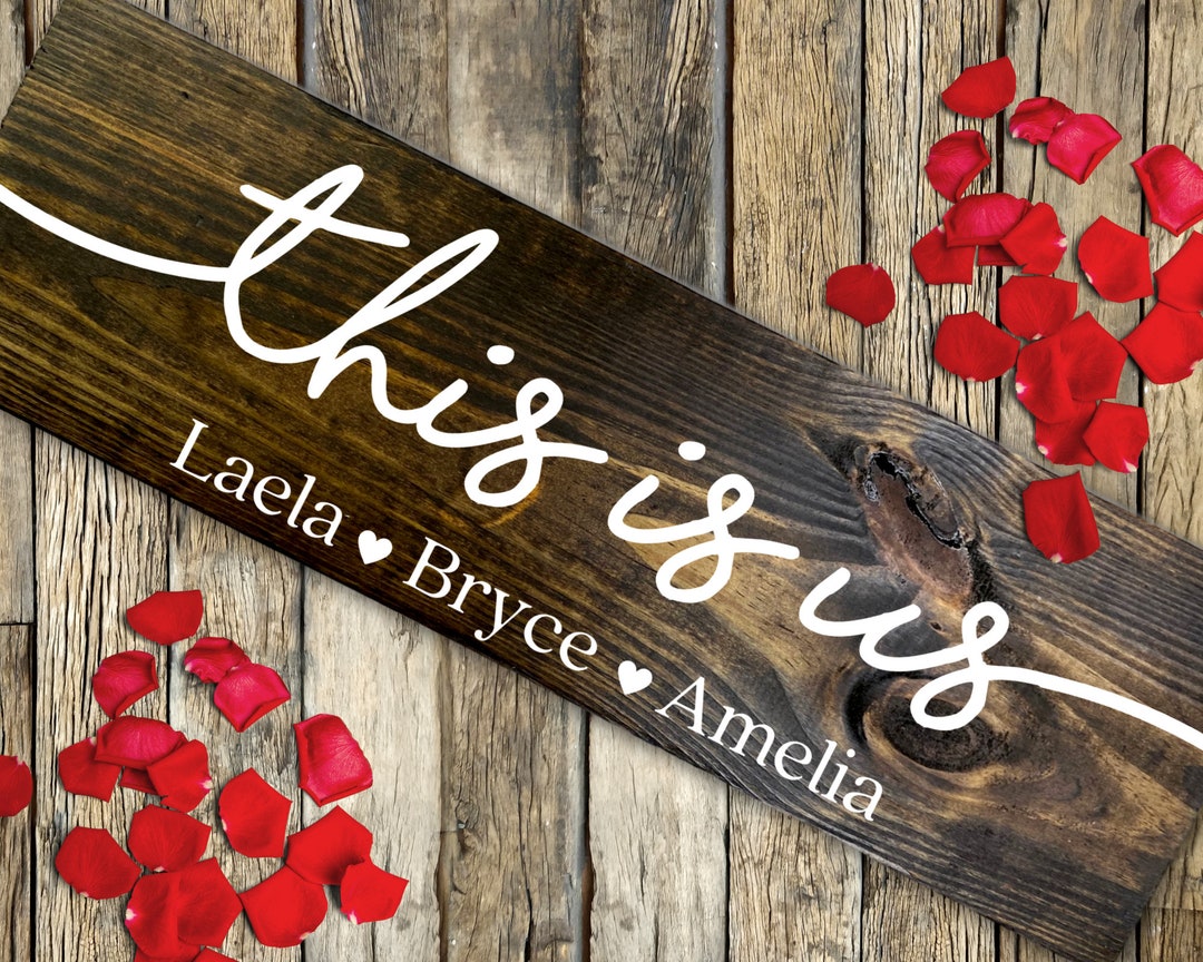 Custom This is Us Sign With Names, This is Us Wood Sign, Wooden This is