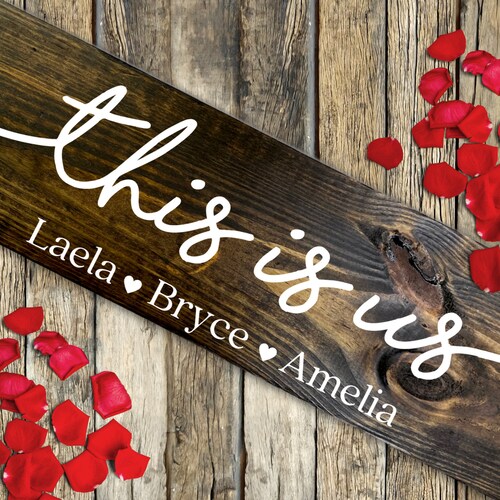 Custom This is Us Sign With Names This is Us Wood Sign Etsy