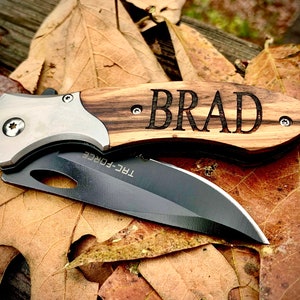 Groomsmen Proposal, Personalized Knife, Engraved Pocket Knife, Hunting Knife, Custom Knife, Folding Knife, Groomsmen Gift, Groomsman Gift Knife 1