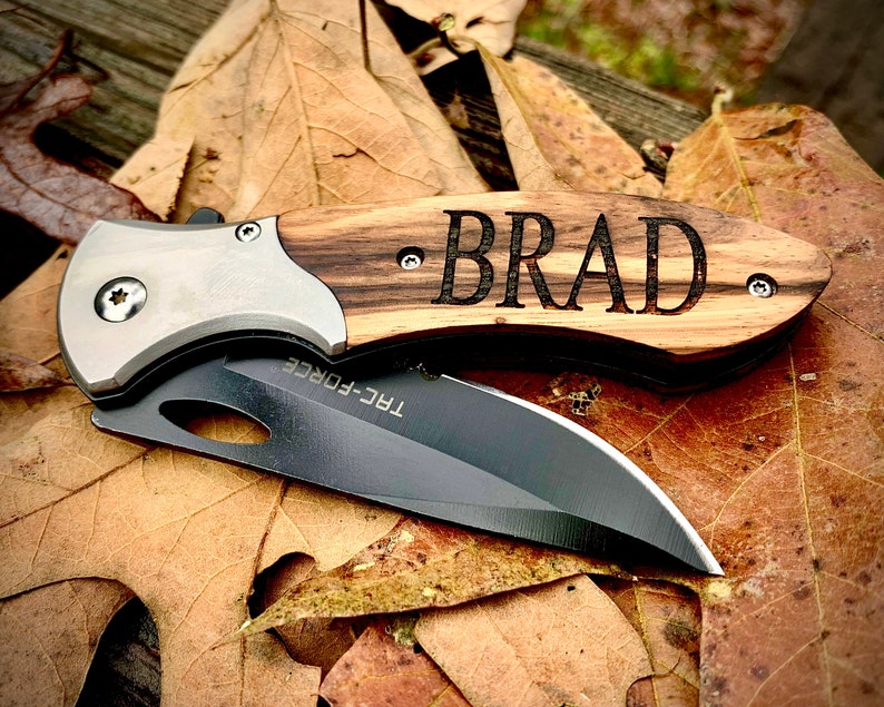 Groomsmen Proposal, Personalized Knife, Engraved Pocket Knife, Hunting Knife, Custom Knife, Folding Knife, Groomsmen Gift, Groomsman Gift Knife 1