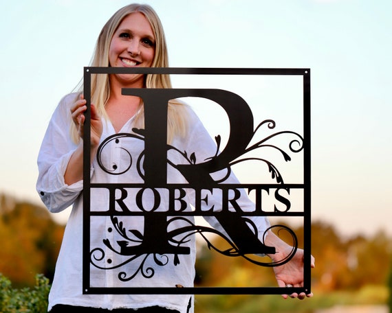 Custom Metal Signs, Last Name Metal Sign, Family Name Metal Sign, Monogram Wall Decor, Metal Wall Art, Family Name Sign, Custom Metal Art