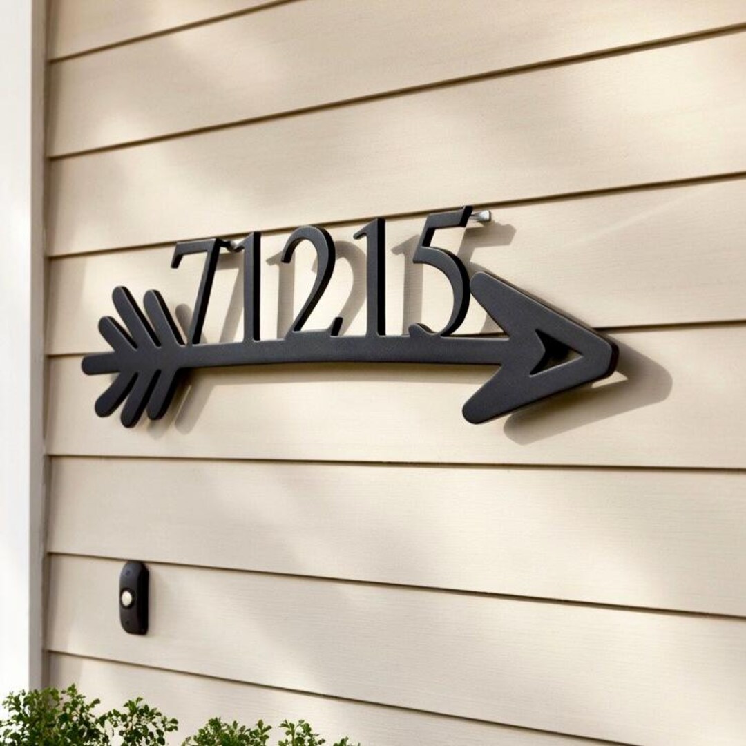 Personalized Address Arrow Sign, Metal Address Sign, Address Plaque ...
