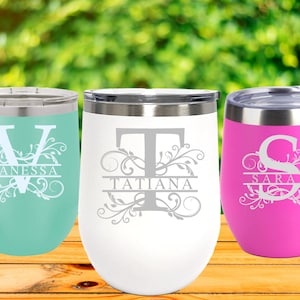 Wine Tumbler Personalized, Personalized Wine Tumbler Set, Engraved Wine Tumbler, Bridesmaid Wine Tumbler,Bridesmaid Proposal,Bridesmaid Gift