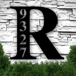 Address Plaque House Numbers, Address Sign for House, Address Plaque, Personalized Metal Signs for Home, Last Name Letter Sign, Metal Sign