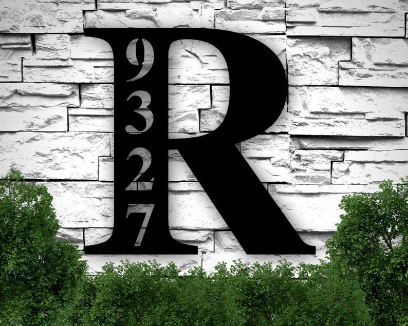 Custom Metal Address Sign Address Sign Metal Address Sign Metal Letter Sign for Front Porch Address Plaque Metal Sign Last Name Letter
