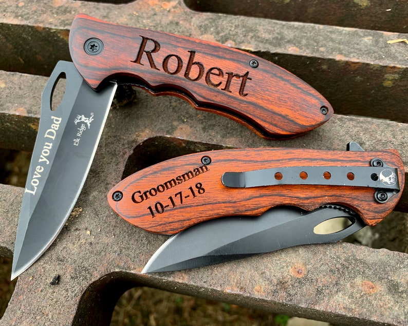 Groomsmen Proposal, Personalized Knife, Folding Knife, Hunting Knife, Custom Knife, Engraved Pocket Knife, Groomsmen Gift, Best man Proposal 