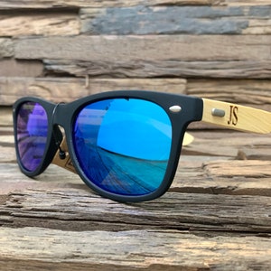 Personalized Polarized Bamboo Wood Sunglasses Wooden Sunglasses, Engraved Unisex Sunglasses, Mens Gift, Groomsmen Gift,Groomsmen Sunglasses