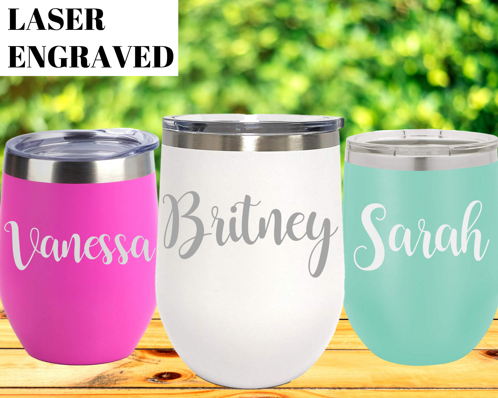 Wine Tumbler Personalized Personalized Wine Tumbler Set Etsy