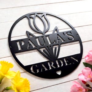 Custom Metal Garden Sign Custom Garden Sign Personalized Garden Sign, Garden Gift, Garden Decor, Gardener Sign Personalized Gardener Gift image 2