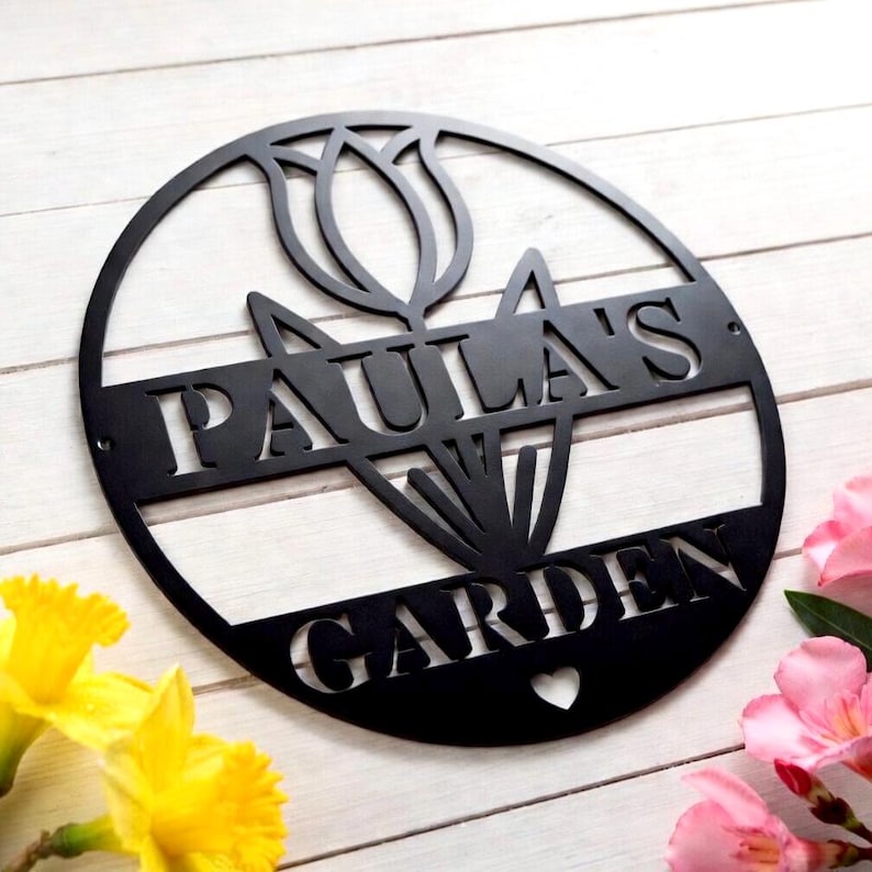 Custom Metal Garden Sign Custom Garden Sign Personalized Garden Sign, Garden Gift, Garden Decor, Gardener Sign Personalized Gardener Gift image 2