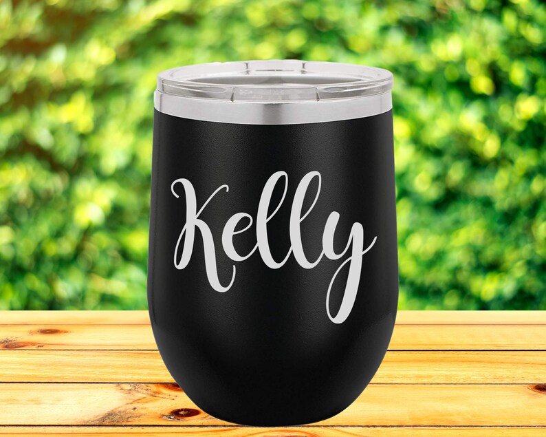 Personalized Wine Tumbler With Lid Engraved Wine Tumbler Etsy