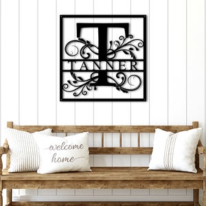 Custom Metal Signs, Last Name Metal Sign, Family Name Metal Sign, Monogram Wall Decor, Metal Wall Art, Family Name Sign, Custom Metal Art bild 4