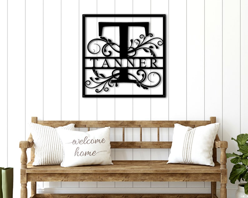 Custom Metal Signs, Last Name Metal Sign, Family Name Metal Sign, Monogram Wall Decor, Metal Wall Art, Family Name Sign, Custom Metal Art bild 4