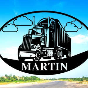 Personalized Trucker Metal Sign, Big Rig Sign, 18 Wheeler Metal Sign, Diesel Truck Driver, Trucker Sign, Trucker Gifts, Trucking Company