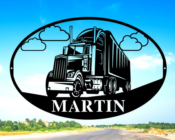 Personalized Trucker Metal Sign Big Rig Sign 18 Wheeler | Etsy