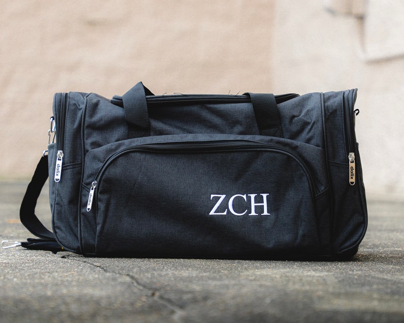 Leather Duffle Bag Men Personalized, Groomsmen Gift Bag, Personalized Gift for Men, Monogrammed Duffel Bag, Gift for Him, Boyfriend Gift image 7