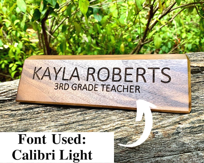 Desk Name Plate, Custom Name Sign, Personalized Wood Desk Name, Customized Walnut Desk Name, Executive Personalized Desk Name Plate Wooden image 5