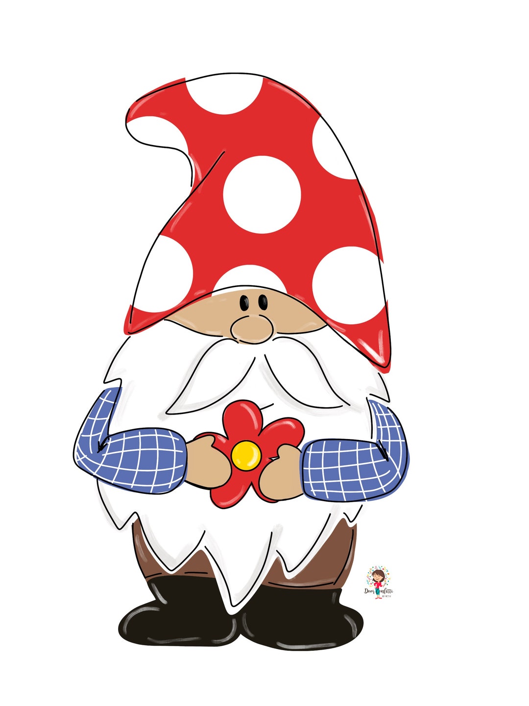 TEMPLATE - Gnome Template - Door Hanger Template - DIY Door Hanger ...