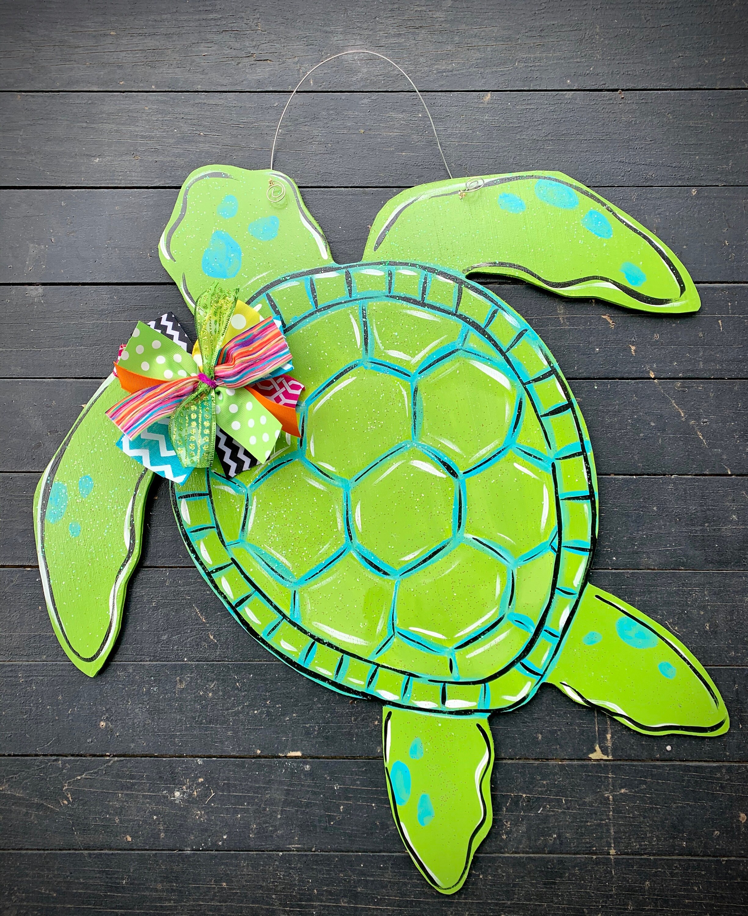 Sea Turtle Door Hanger Summer Door Hanger Pool Decor Etsy