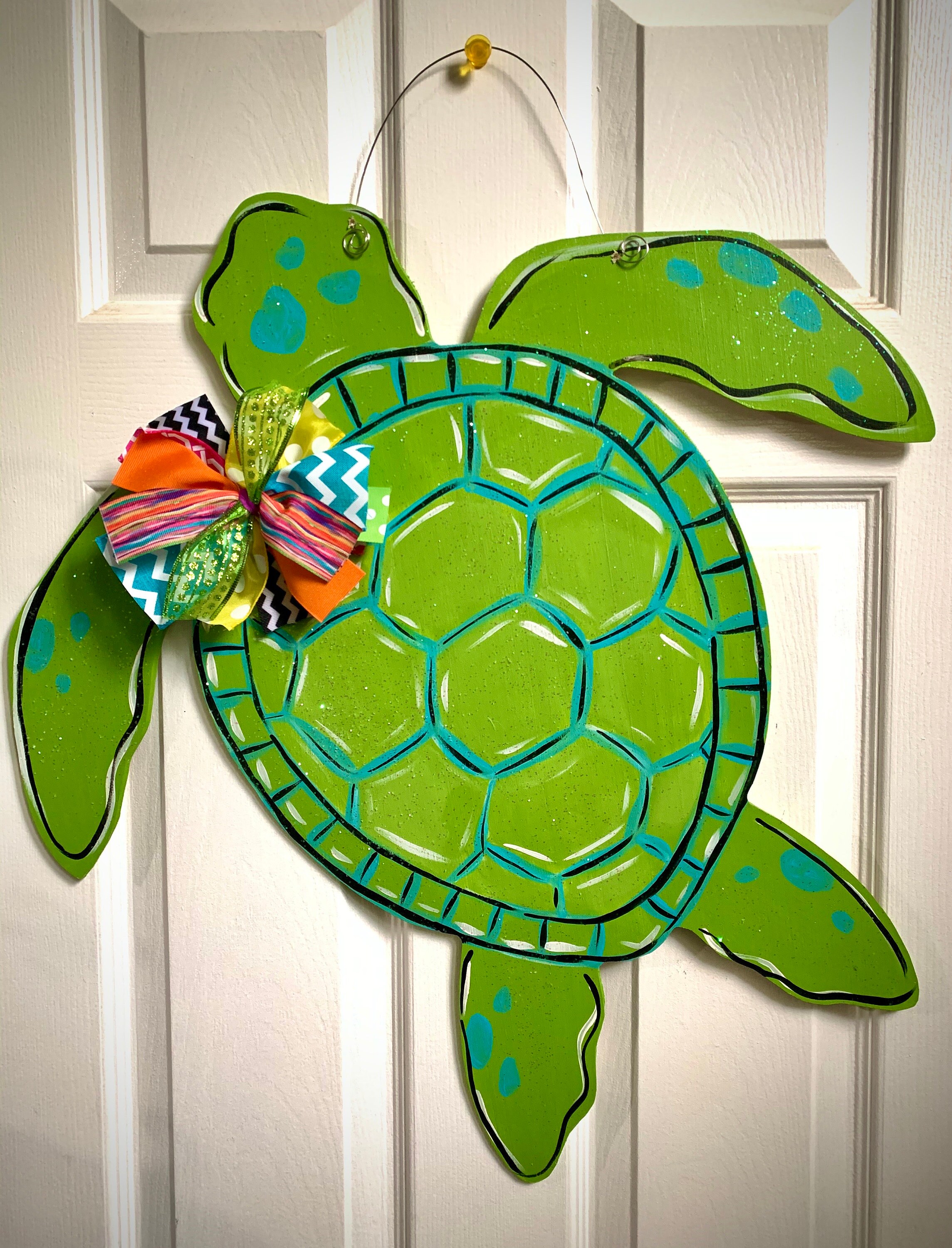 Sea Turtle Door Hanger Summer Door Hanger Pool Decor Etsy