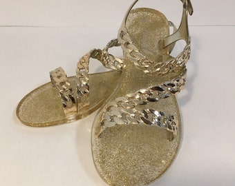 glitter summer sandals