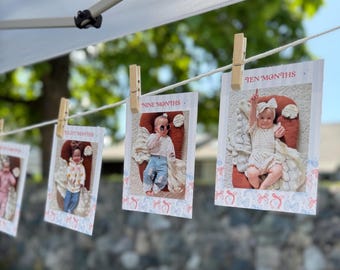 American Honey Baby's First Year Photo Banner | DIY Canva Template (5"x7")