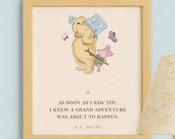 Winnie the Pooh Nursery Prints:Set of 3 (18" x 24" Digital Download)