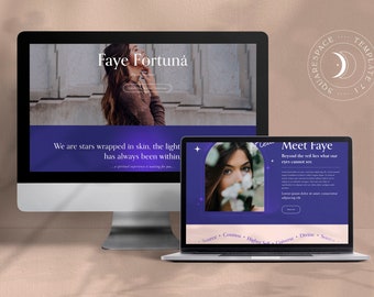 Squarespace Website Template: Lightworkers, Energy Healers, Astrologers