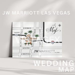 Las Vegas Hochzeitskarte, JW Mariott Las Vegas Resort & Spa, Hochzeit, bearbeitbare Vorlage, druckbare Hochzeitskarte, SOFORT-Download