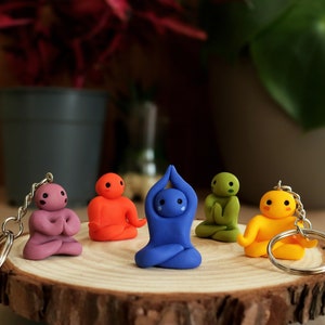 Yoga relaxing figure or keychain, Namaste