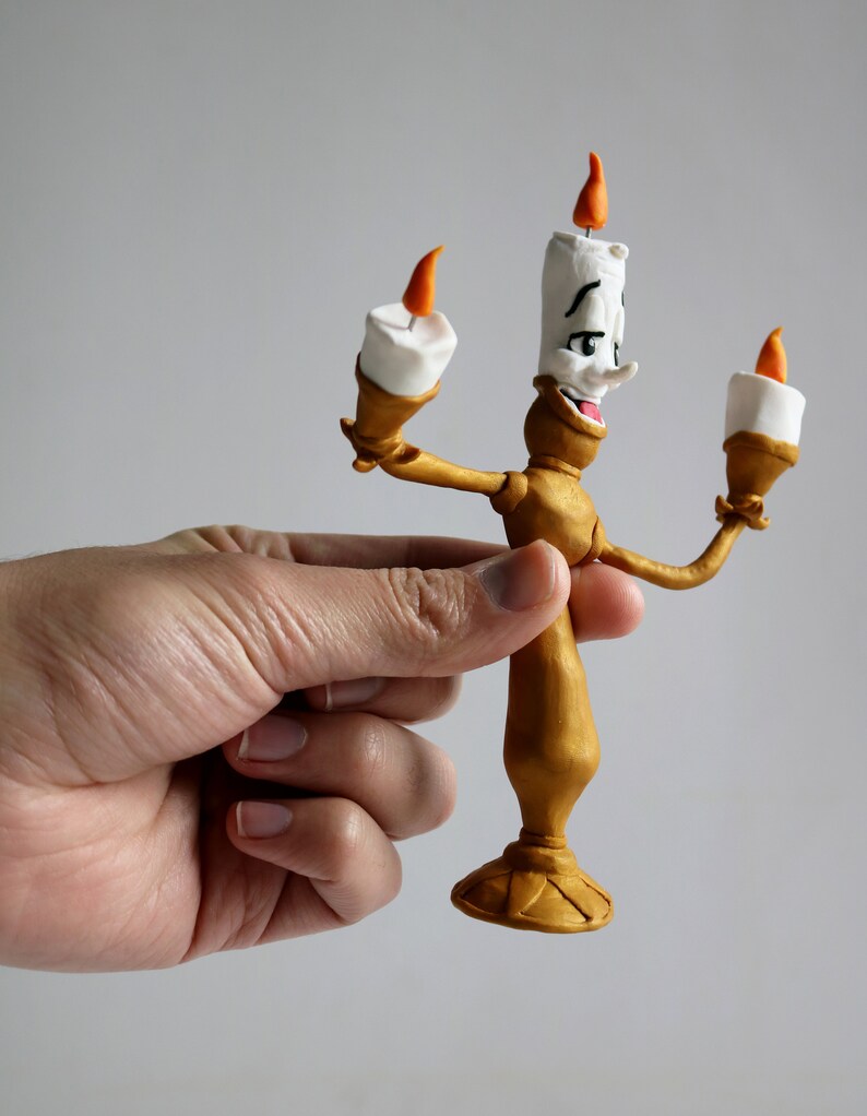 Chandelier based on Lumiere from Beauty and the Beast Disney Etsy