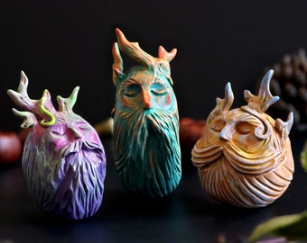 Forest guardian druids - handmade sculptures