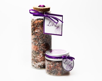 Luxurious Lavender Bath Salts | 100% Greek Organic Lavender | Natural Lavender Aromatherapy | Himalayan Rock Salt | Soothing Epsom Salts