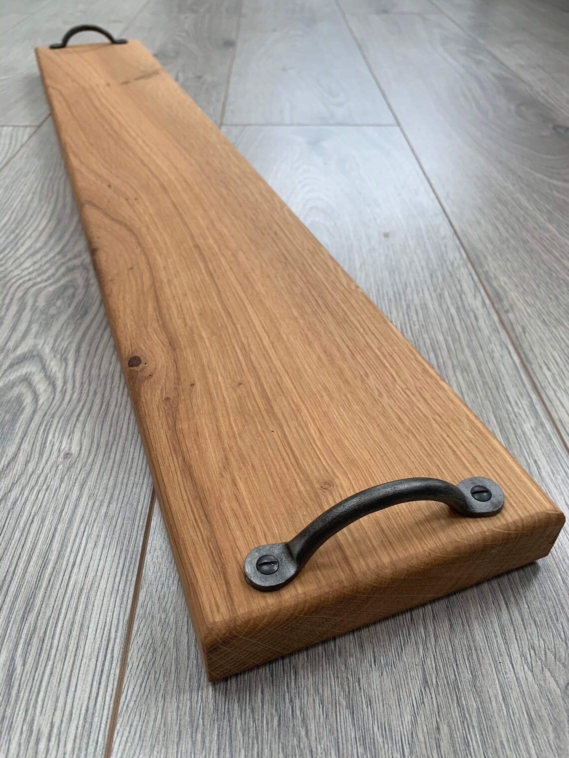 Handmade Oak Extra Long Double Handled Serving Board Etsy