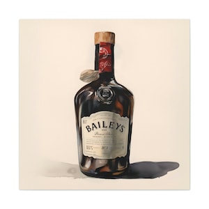 Watercolor of Baileys (AI Digital Art)- Canvas Gallery Wraps