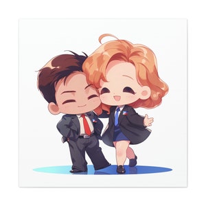 Mulder and Scully (AI Digital Art)- Canvas Gallery Wraps